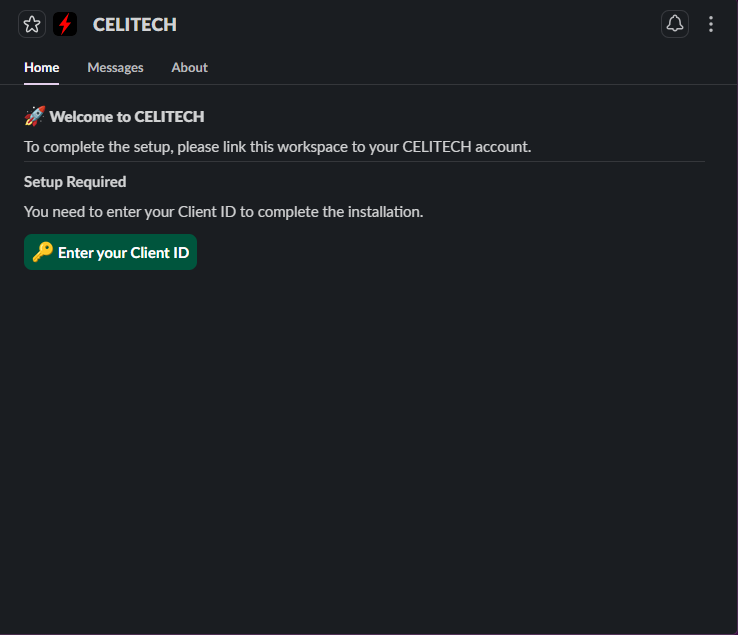 Setup Screen