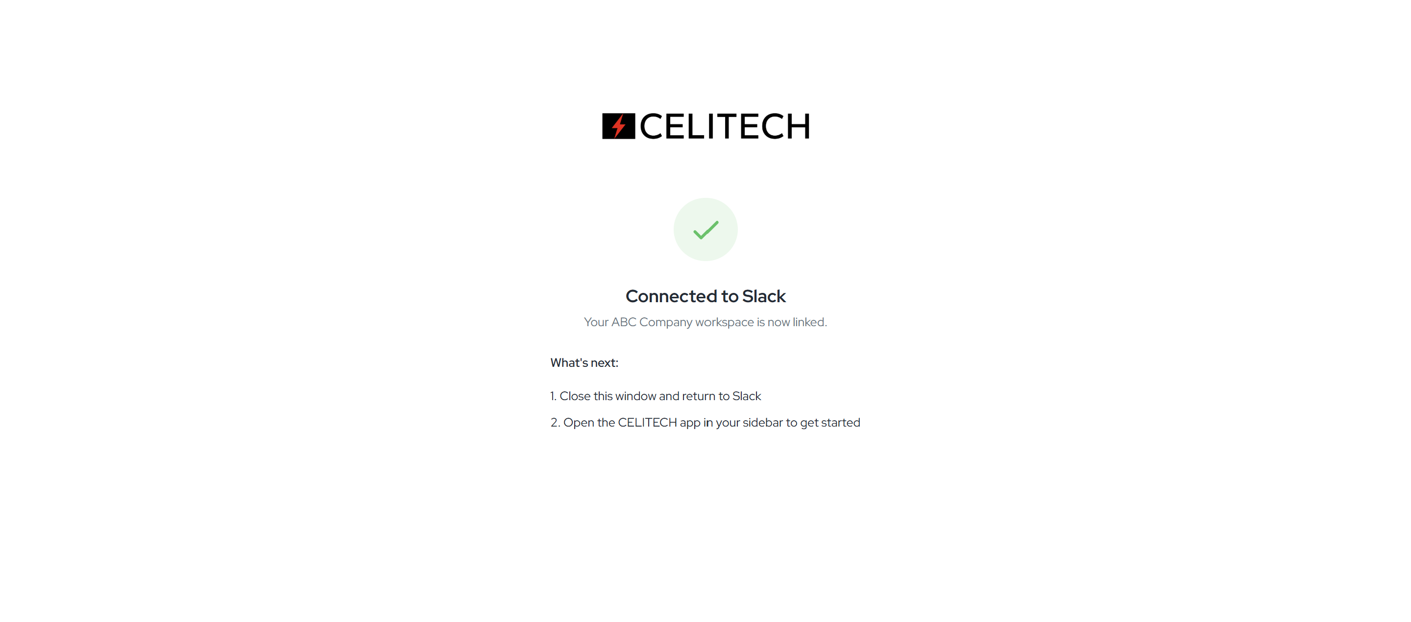 Connected confirmation