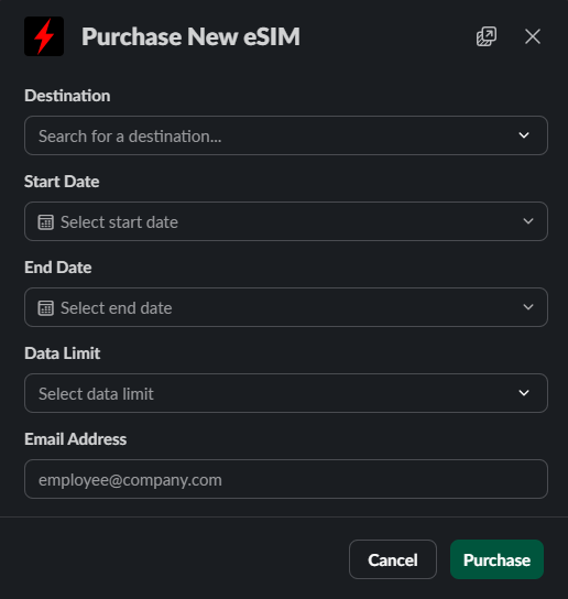 Purchase Modal