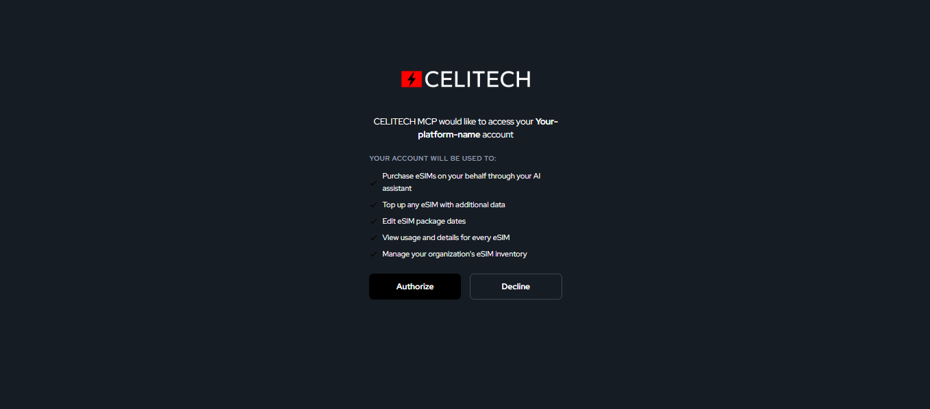 Select account screen